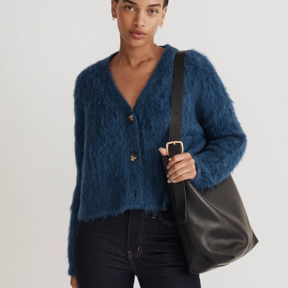 Madewell Brushed V-neck Cardigan Sweater